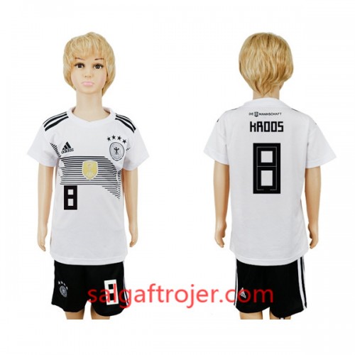 Tyskland Fodboldtrøjer Kroos 8 Børn Hjemmebanesæt VM 2018 Tyskland Fodboldtrøjer Kroos 8 Børn Hjemmebanesæt VM 2018